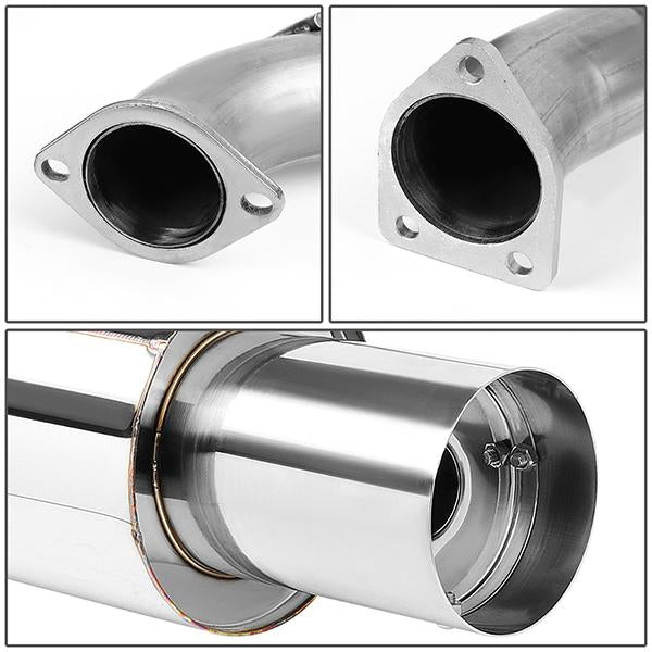 Catback Exhaust System w/4 in. OD Muffler Tip <br>00-05 Mitsubishi Eclipse V6