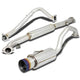 D-Motoring - Cat Back Exhaust System - W/ 4.5 Burnt Muffler Tip - Stainless Steel - 95-99 Mitsubishi Eclipse / 95-98 Eagle Talon - 1