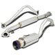 D-Motoring - Cat Back Exhaust System - W/ 4.5 Burnt Muffler Tip - Stainless Steel - 95-99 Mitsubishi Eclipse / 95-98 Eagle Talon - 1