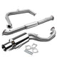 D-Motoring - Cat Back Exhaust System - W/ 4 Rolled Muffler Tip - Stainless Steel - 95-99 Mitsubishi Eclipse / 95-98 Eagle Talon - 1