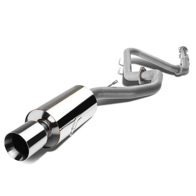 D-Motoring - Cat Back Exhaust System - W/ 4 Rolled Muffler Tip - Stainless Steel - 95-99 Mitsubishi Eclipse / 95-98 Eagle Talon - 3