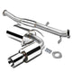 D-Motoring - Cat Back Exhaust System - W/ 3.5 Rolled Muffler Tip - Stainless Steel - 90-97 Mazda Miata MX-5 1.6L / 1.8L - 1