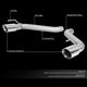 Axle-Back Exhaust System w/4 in. OD Stainless Steel Tip <br>16-18 Chevy Camaro 6.2L V8