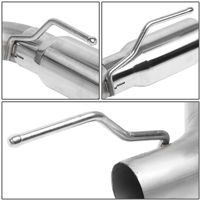 Axle-Back Exhaust System w/4 in. OD Stainless Steel Tip <br>16-18 Chevy Camaro 6.2L V8