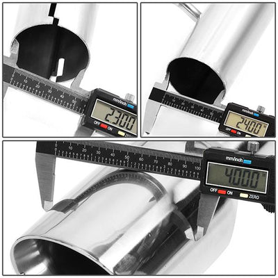 Axle-Back Exhaust w/4 in. OD Stainless Steel Muffler Tips <br>15-17 Ford Mustang 2.3L Ecoboost
