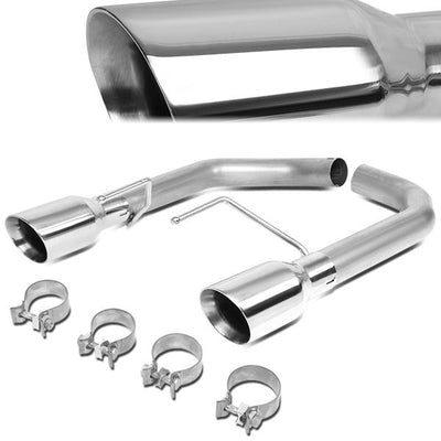 Axle-Back Exhaust w/4 in. OD Stainless Steel Muffler Tips <br>15-17 Ford Mustang 2.3L Ecoboost