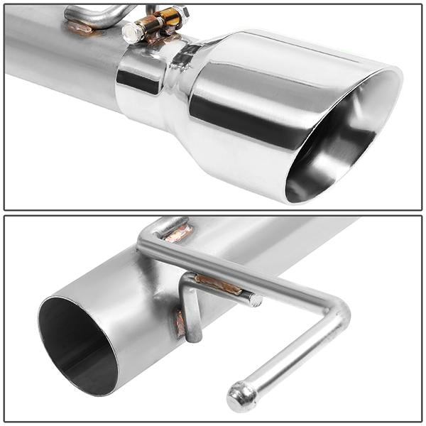 Axle-Back Exhaust w/4 in. OD Stainless Steel Muffler Tips <br>15-17 Ford Mustang 5.0L