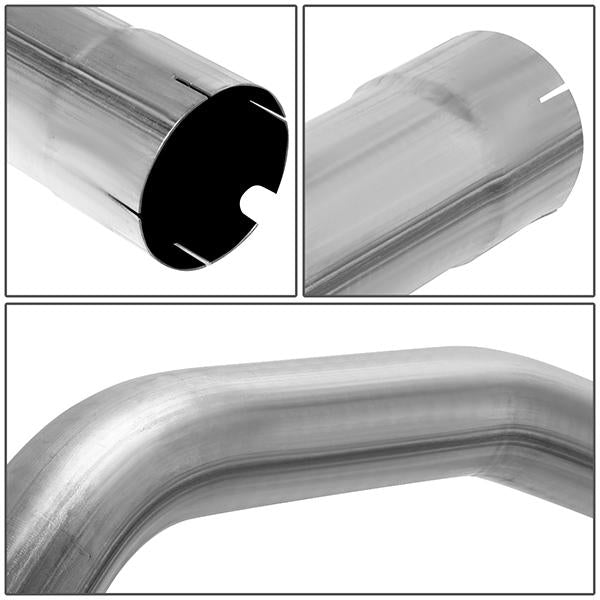 16-19 Nissan Titan XD 5.0 Turbo Diesel Performance Racing Cat Back Exhaust System - w/Muffler Tip - Stainless Steel - CBE-MU-NTIT16-50LD - 4