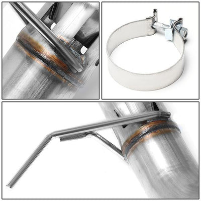 16-19 Nissan Titan XD 5.0 Turbo Diesel Performance Racing Cat Back Exhaust System - w/Muffler Tip - Stainless Steel - CBE-MU-NTIT16-50LD - 5