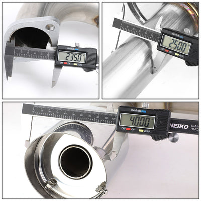 D-Motoring - Axle Back Exhaust System - 4 Round Muffler Tip - 3 OD Inlet - Stainless Steel - 01-16 Scion TC Coupe - 3
