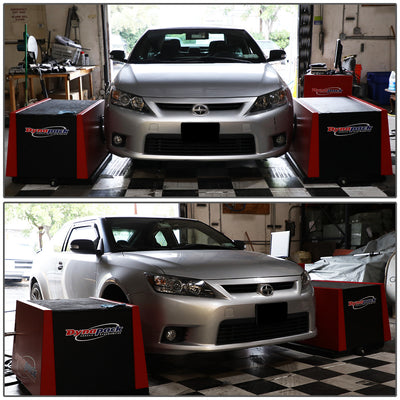 D-Motoring - Axle Back Exhaust System - 4 Round Muffler Tip - 3 OD Inlet - Stainless Steel - 01-16 Scion TC Coupe - 4