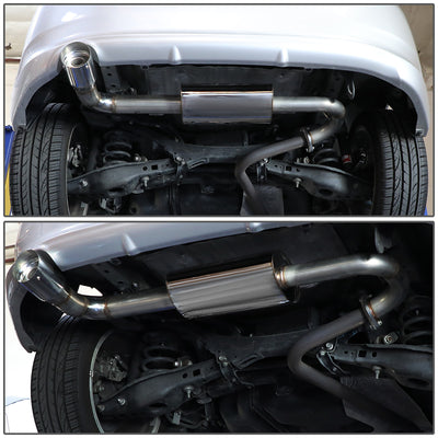 D-Motoring - Axle Back Exhaust System - 4 Round Muffler Tip - 3 OD Inlet - Stainless Steel - 01-16 Scion TC Coupe - 5