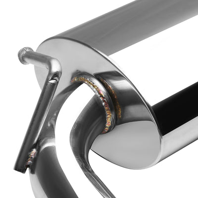 D-Motoring - Axle Back Exhaust System - 5.5 Muffler Tip - 2.25 OD Inlet - Stainless Steel - 07-11 Camry XV40 2.4/2.5 4CYL - 3