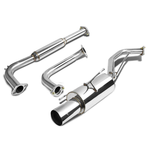 D-Motoring - Cat Back Exhaust System - W/ 4 Muffler Tip - Stainless Steel - 00-03 Nissan Maxima - 1