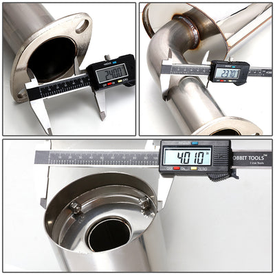 D-Motoring - Cat Back Exhaust System - W/ 4 Dual Muffler Tips - Stainless Steel - 04-08 Nissan Maxima V6 - 5