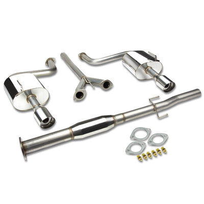 D-Motoring - Cat Back Exhaust System - W/ 4 Muffler Tip - Stainless Steel - 09-14 Nissan Maxima A35 3.5L V6 - 1