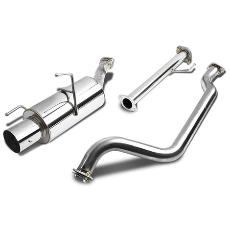 D-Motoring - Cat Back Exhaust System - W/ 4 Muffler Tip - Stainless Steel - 02-06 Nissan Sentra SE-R/ Spec V Sedan 4-Door - 1