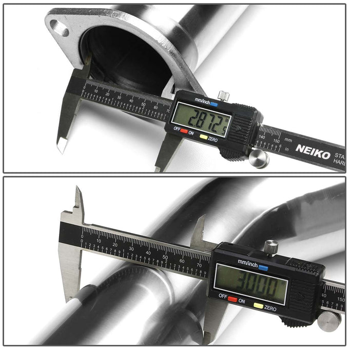 D-Motoring - Cat Back Exhaust System - W/ 4 Rolled Muffler Tip - Stainless Steel - 89-94 240SX Silvia S13 - 6