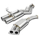 D-Motoring - Cat Back Exhaust System - W/ 3.5 Dual Muffler Tips - Stainless Steel - 95-98 Nissan 240SX S14 - 1
