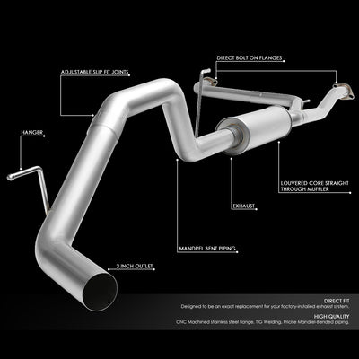D-Motoring - Cat Back Exhaust System - Stainless Steel - 04-15 Nissan Titan - 2