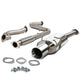 D-Motoring - Cat Back Exhaust System - W/ 4 Rolled Muffler Tip - Stainless Steel - 05-07 Chevy Cobalt 2.2L DOHC - 1