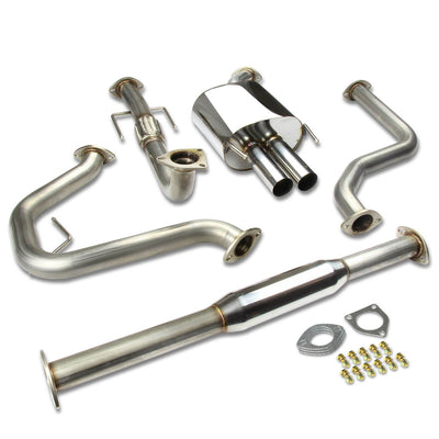 D-Motoring - Cat Back Exhaust System - W/ 2.5 Dual Muffler Tips - Stainless Steel - 05-10 SAAB 9-3 DOHC - 1