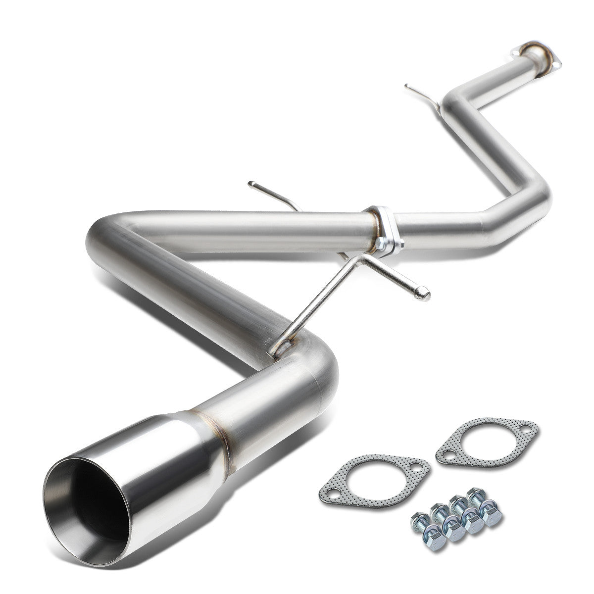 D-Motoring - Cat Back Exhaust System - W/ 3 Muffler Tip - Stainless Steel - 16 Scion IM / 17 Toyota Corolla IM - 1