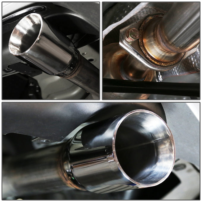 D-Motoring - Cat Back Exhaust System - W/ 3 Muffler Tip - Stainless Steel - 16 Scion IM / 17 Toyota Corolla IM - 6
