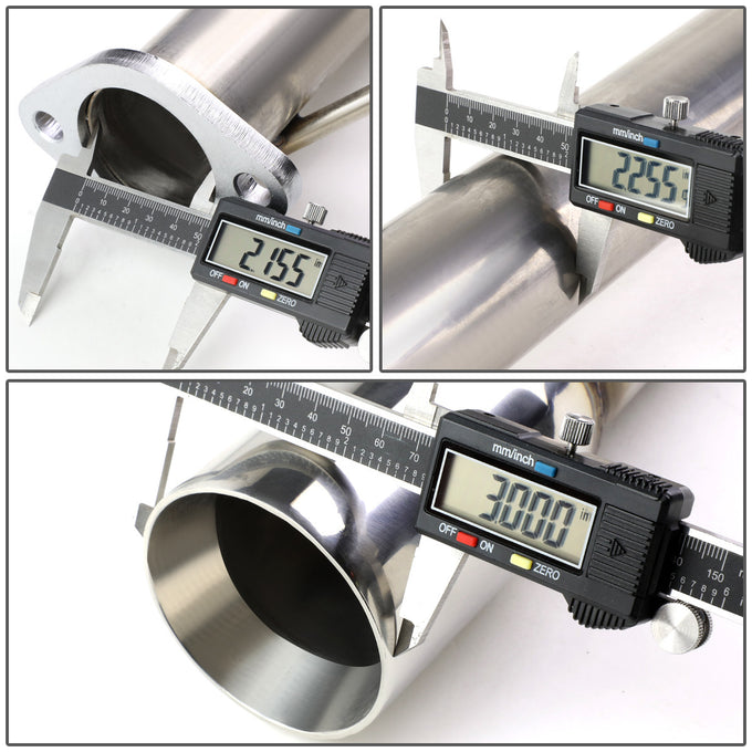 D-Motoring - Cat Back Exhaust System - W/ 3 Muffler Tip - Stainless Steel - 16 Scion IM / 17 Toyota Corolla IM - 2