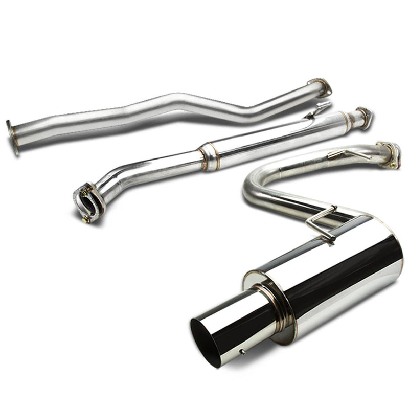 D-Motoring - Cat Back Exhaust System - W/ 4 Muffler Tip - Stainless Steel - 04-10 Scion TC Coupe - 1