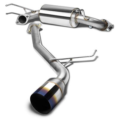 D-Motoring - Cat Back Exhaust System - W/ 4.5 Burnt Muffler Tip - Stainless Steel - 00-04 Toyota Celica GT / GTS - 1