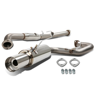 D-Motoring - Cat Back Exhaust System - W/ 3.5 Muffler Tip - Stainless Steel - 85-87 Toyota Corolla GT-S AE86 - 1