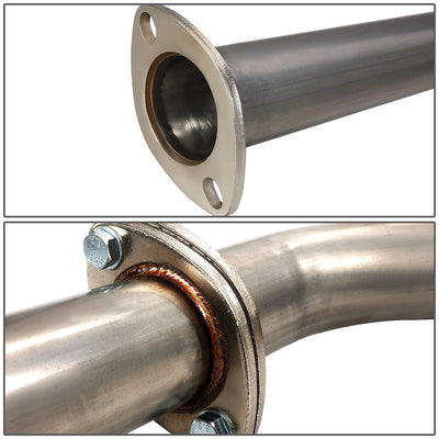 D-Motoring - Cat Back Exhaust System - W/ 3.5 Muffler Tip - Stainless Steel - 85-87 Toyota Corolla GT-S AE86 - 4