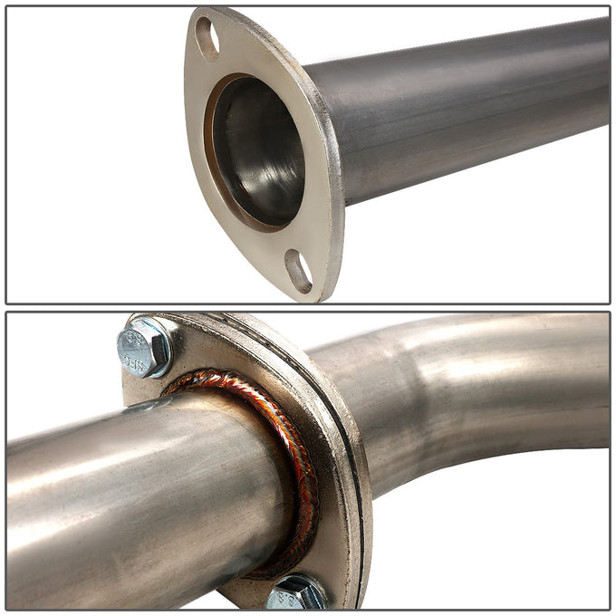 D-Motoring - Cat Back Exhaust System - W/ 3.5 Muffler Tip - Stainless Steel - 85-87 Toyota Corolla GT-S AE86 - 4