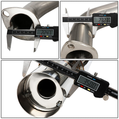 D-Motoring - Cat Back Exhaust System - W/ 3.5 Muffler Tip - Stainless Steel - 85-87 Toyota Corolla GT-S AE86 - 5