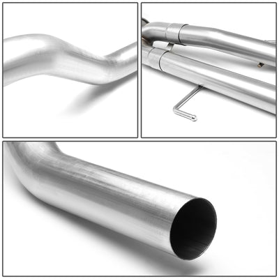 D-Motoring - Cat Back Exhaust System - W/ 2.5 Muffler Tip - Stainless Steel - 09-17 Toyota Tundra V8 - 2