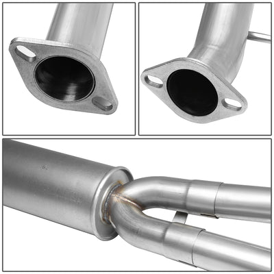 D-Motoring - Cat Back Exhaust System - W/ 2.5 Muffler Tip - Stainless Steel - 09-17 Toyota Tundra V8 - 3