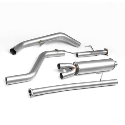 D-Motoring - Cat Back Exhaust System - W/ 2.5 Muffler Tip - Stainless Steel - 09-17 Toyota Tundra V8 - 4