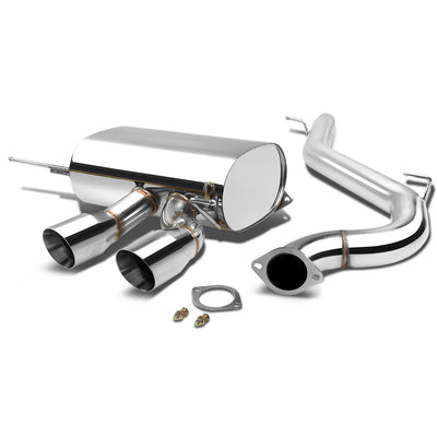 D-Motoring - Cat Back Exhaust System - W/ 3 Dual Muffler Tips - Stainless Steel - Golf R MK6 / 5K - 2