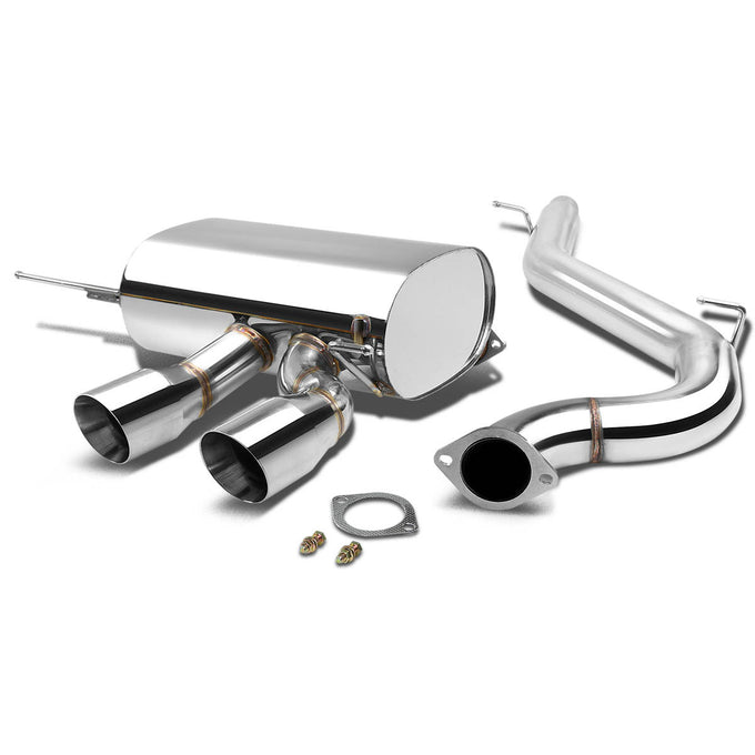 D-Motoring - Cat Back Exhaust System - W/ 3 Dual Muffler Tips - Stainless Steel - Golf R MK6 / 5K - 2