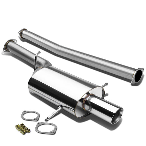 D-Motoring - Cat Back Exhaust System - W/ 3.5 Muffler Tip - Stainless Steel - 02-07 Impreza WRX / STI - 1