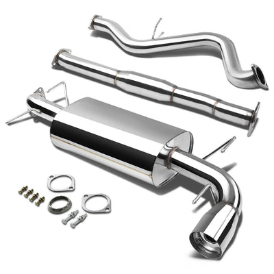 D-Motoring - Cat Back Exhaust System - W/ 4 Muffler Tip - Stainless Steel - 08-14 Impreza WRX GE/GV - 2