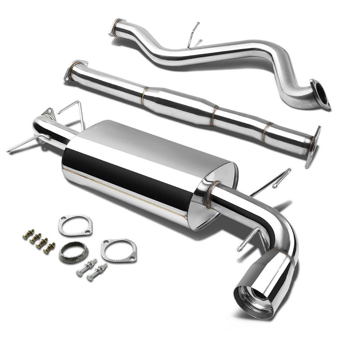 D-Motoring - Cat Back Exhaust System - W/ 4 Muffler Tip - Stainless Steel - 08-14 Impreza WRX GE/GV - 2
