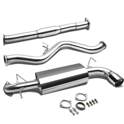 D-Motoring - Cat Back Exhaust System - W/ 4 Muffler Tip - Stainless Steel - 08-14 Impreza WRX GE/GV - 1