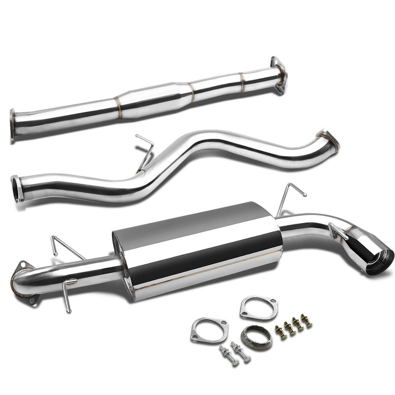 D-Motoring - Cat Back Exhaust System - W/ 4 Muffler Tip - Stainless Steel - 08-14 Impreza WRX GE/GV - 1