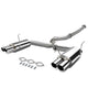 D-Motoring - Cat Back Exhaust System - W/ 3 Dual Muffler Tips - Stainless Steel - 15-17 Subaru WRX/STI / Impreza GK/GT - 1