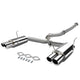 D-Motoring - Cat Back Exhaust System - W/ 3 Dual Muffler Tips - Stainless Steel - 15-17 Subaru WRX/STI / Impreza GK/GT - 1