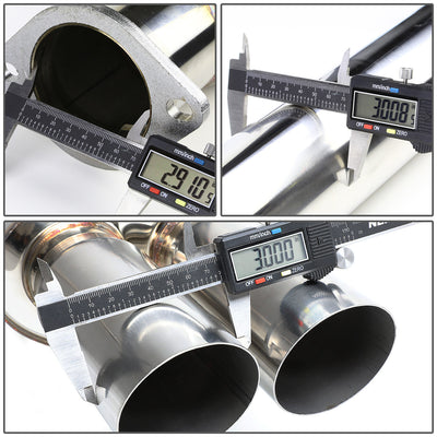 D-Motoring - Cat Back Exhaust System - W/ 3 Dual Muffler Tips - Stainless Steel - 15-17 Subaru WRX/STI / Impreza GK/GT - 4