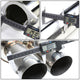 D-Motoring - Cat Back Exhaust System - W/ 3 Dual Muffler Tips - Stainless Steel - 15-17 Subaru WRX/STI / Impreza GK/GT - 4