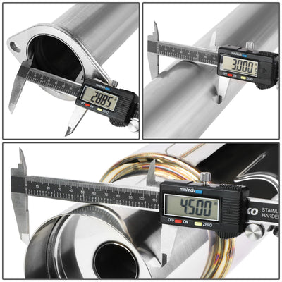 D-Motoring - Cat Back Exhaust System - W/ 4.5 Muffler Tip - Stainless Steel - 15-17 WRX / STI GP/VA - 3